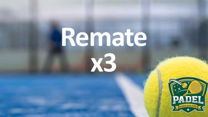 Remate por 3 en Pádel